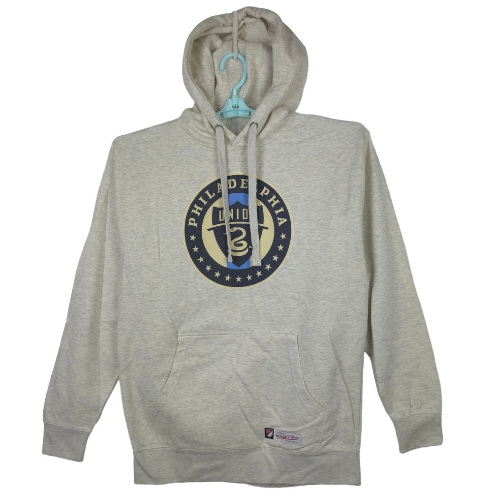 Philadelphia Union Mitchell & Ness MLS Large Hoodie Team Logo Heather Gray NWT